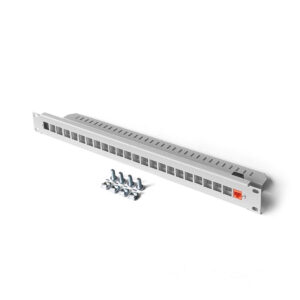 Patch panel za 24 modula RJ45 za rek 19″ BELI